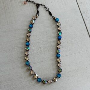 Sabika fun size Iridescent Blue Crystal Necklace